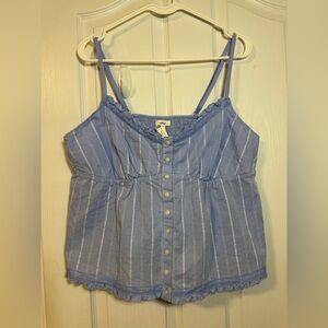 Aerie Off-Duty Poplin Tank Top Sleepwear Large